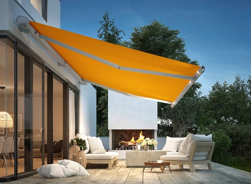 modern retractable awning configuration